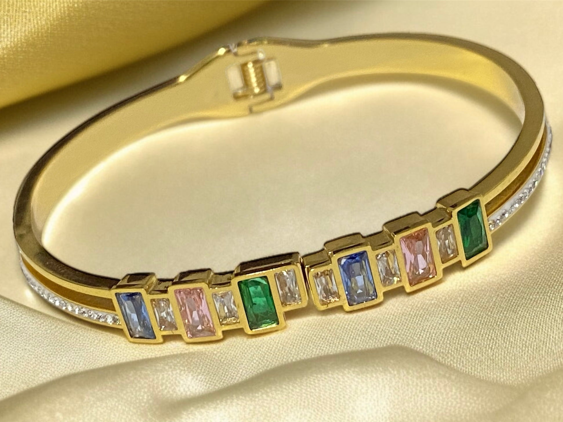 Elegant Anti-Tarnish Multicolour Stone Bracelet for Women & Girls – Stylish, Skin-Friendly, Long-Lasting Finish